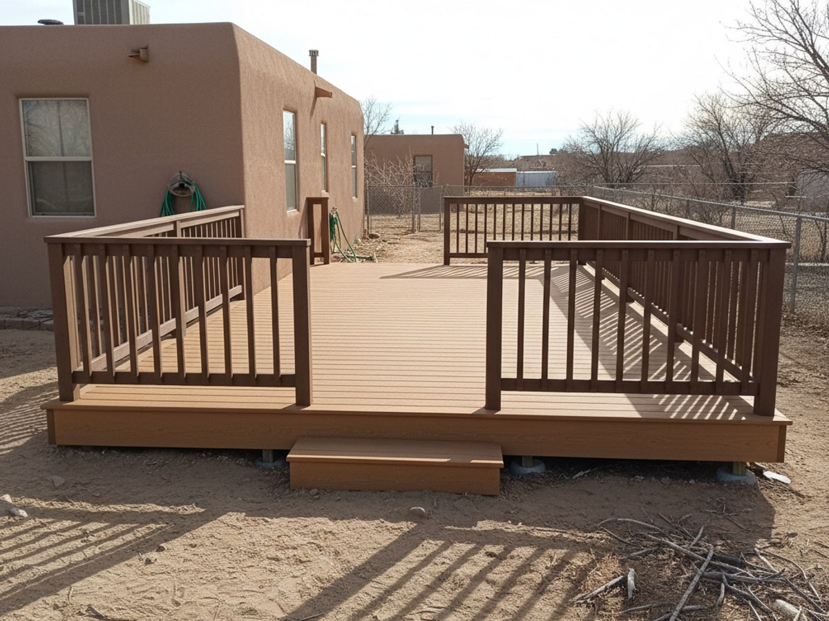 Multi-Level Deck Building completed by Champion Deck Company in Mesilla, NM