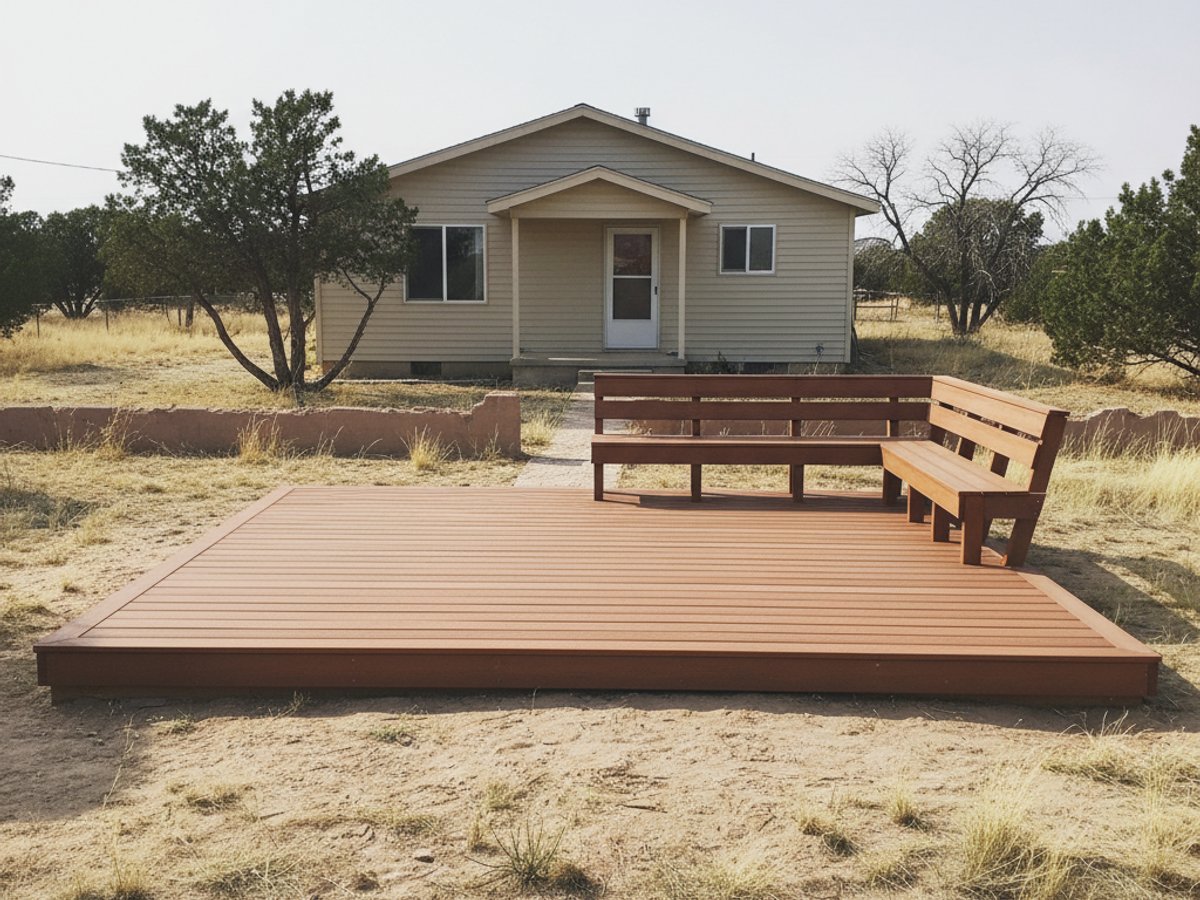 Custom Deck Design completed by Champion Deck Company in La Mesa, NM